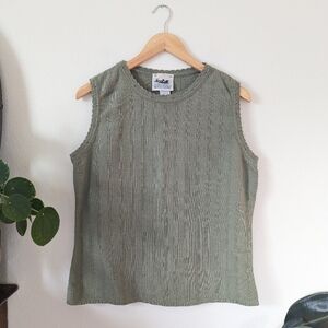 Northern Reflections Green Sleeveless Sweater